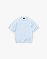 Slub Script T-Shirt - Ice Blue