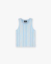 Mixed Knit Vest - Royal Blue