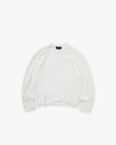 Long Sleeve Slub Knit T-Shirt - Flat White