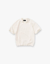 Ribbed Polo - Aged White