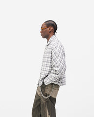Arch Flannel Shirt - Flat White Jet Black