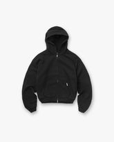 GH Shrunken Zip Hoodie - Jet Black
