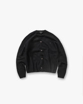 Textured Knit Cardigan - Jet Black