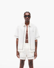 Border Shirt - Whisper White