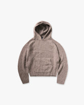 Textured Borg Hoodie - Nero