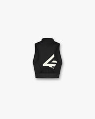 247 Zip Front Performance Crop - Black