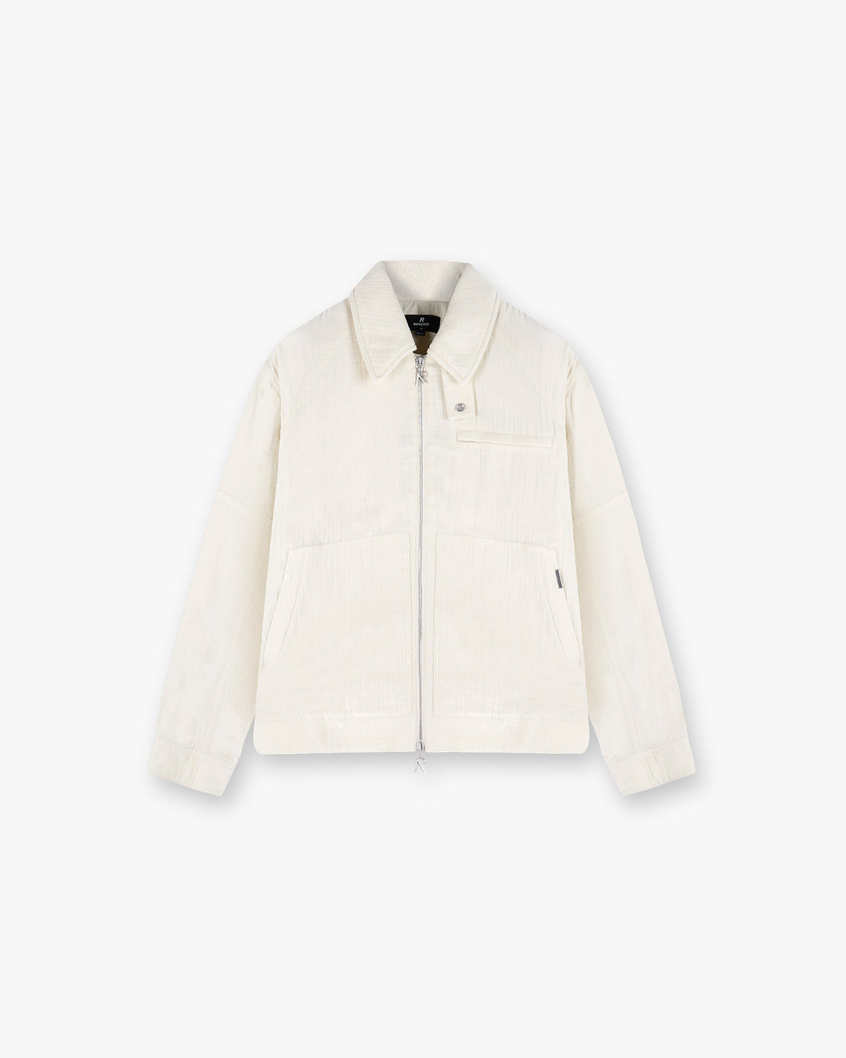 Crinkle Trucker Jacket - Ecru