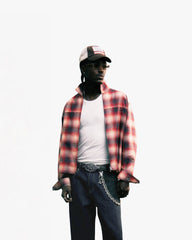 Sunset Flannel - Racing Red