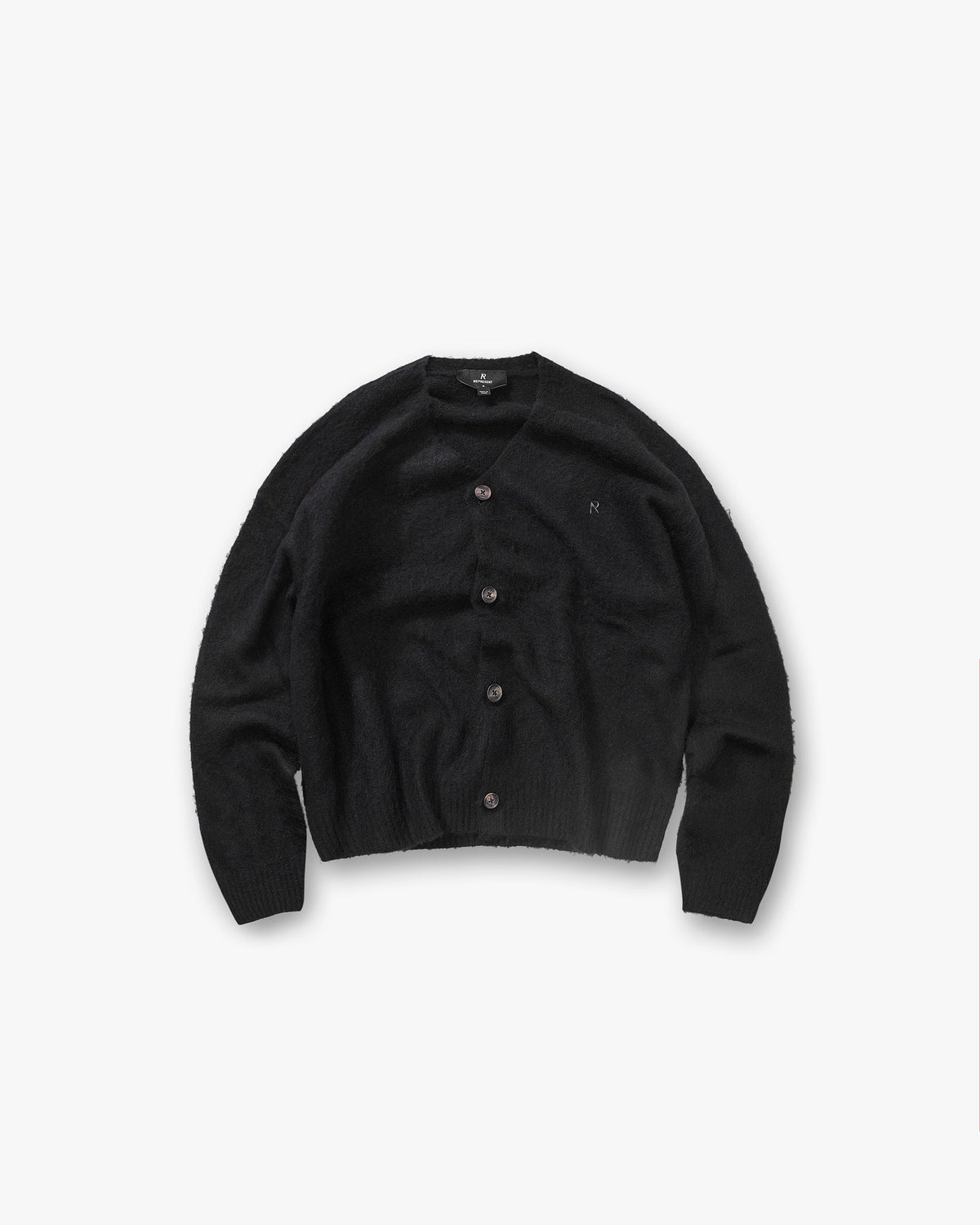 Textured Knit Cardigan - Jet Black