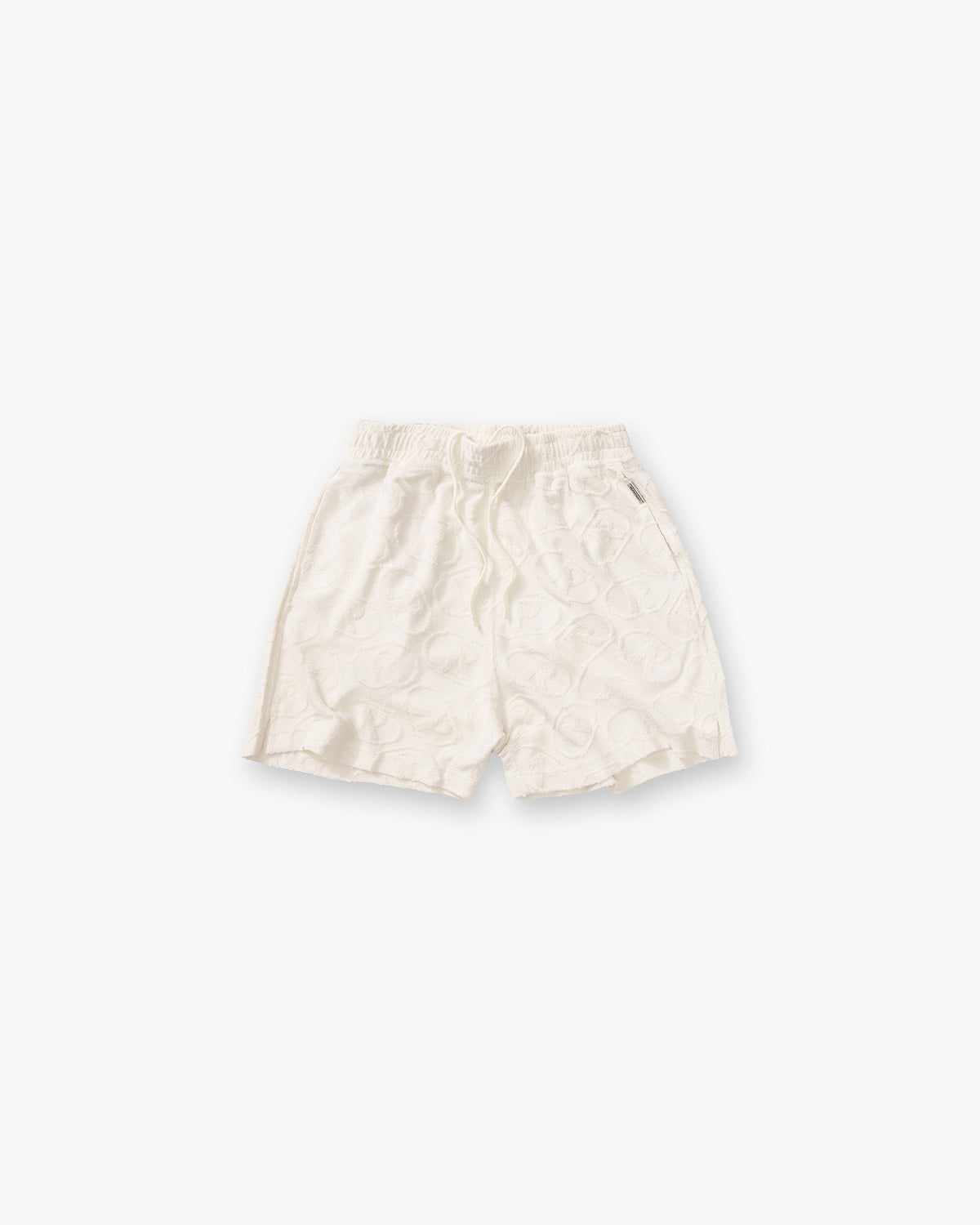 All Over Print Towel Short - Aged White